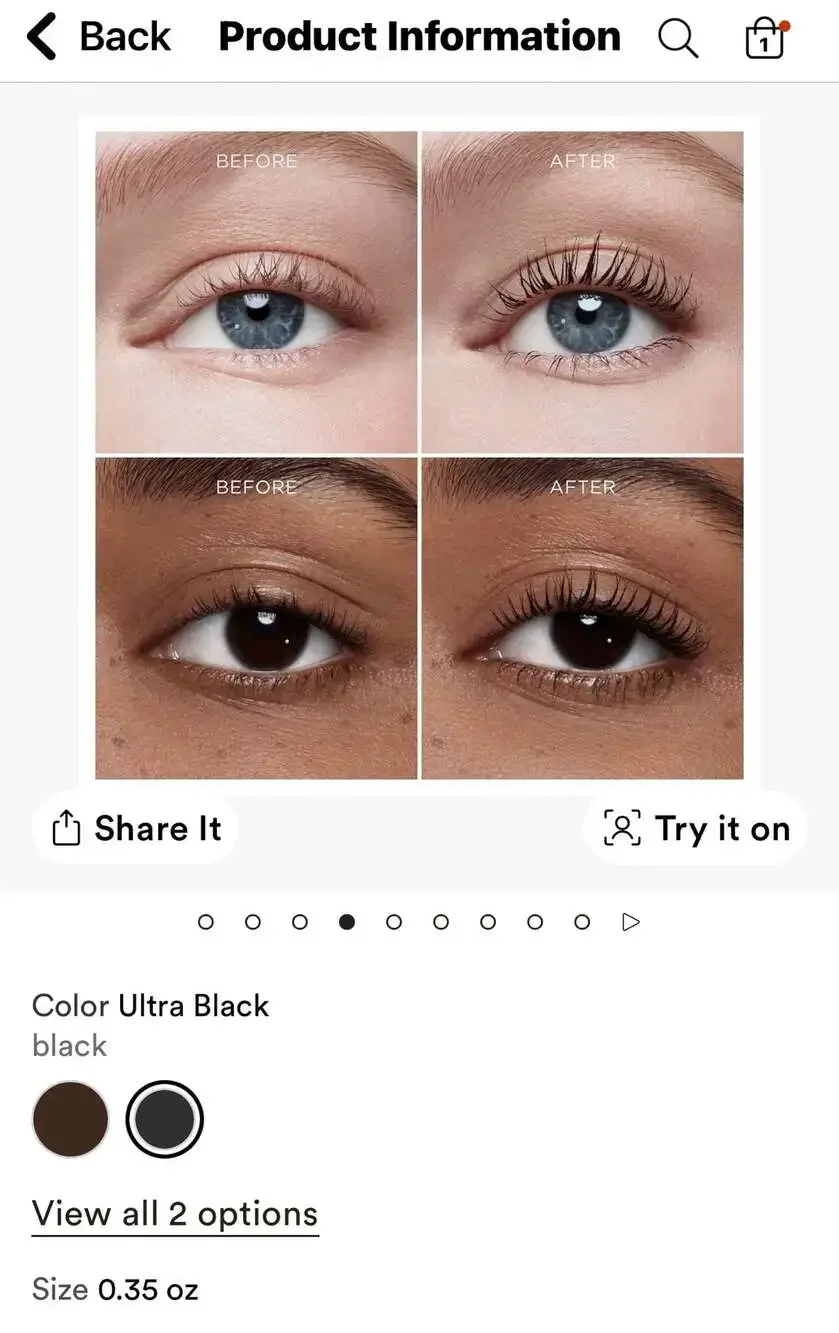 Hourglass Unlocked Instant Extensions Defining& Lengthening Tubing Mascara